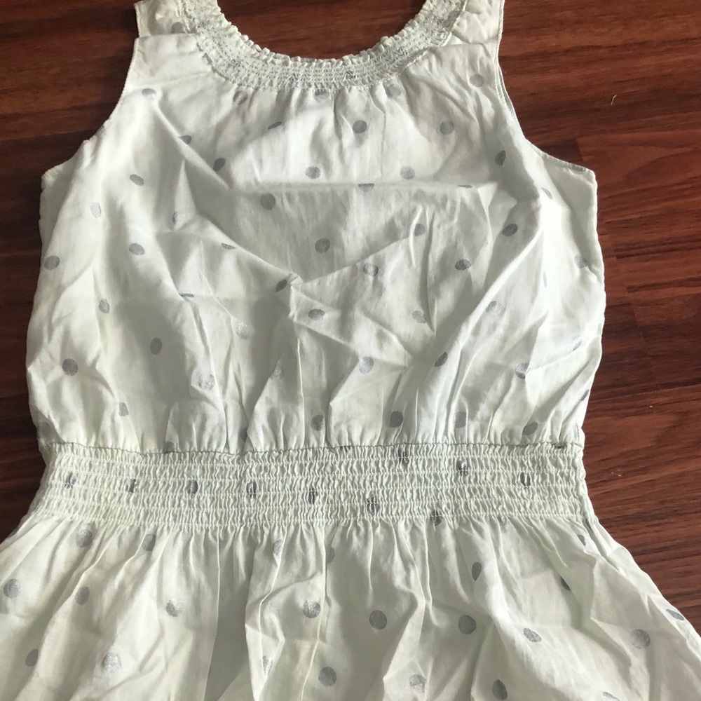 Light blue and Sliver Polka dot dress